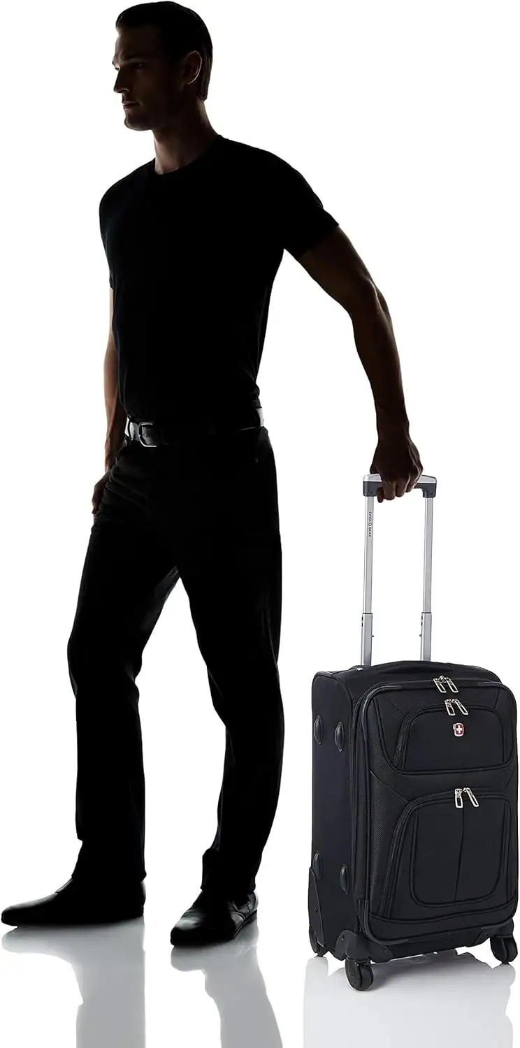 SwissGear Sion Softside Expandable Luggage, Black, Carry-On 21-Inch - 71 8gmMiYL._AC_SL1500_
